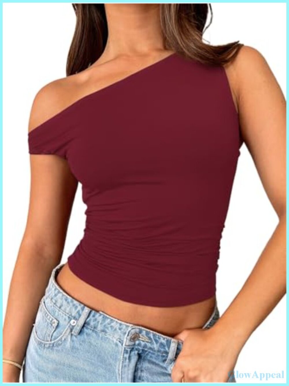 Off Shoulder Sleeveless Crop Tank Top Slim Fitted Y2K Summer Top